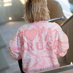 NWT Disney Parks Royal Crush pink tie dye crop Prince spirit jersey size xs